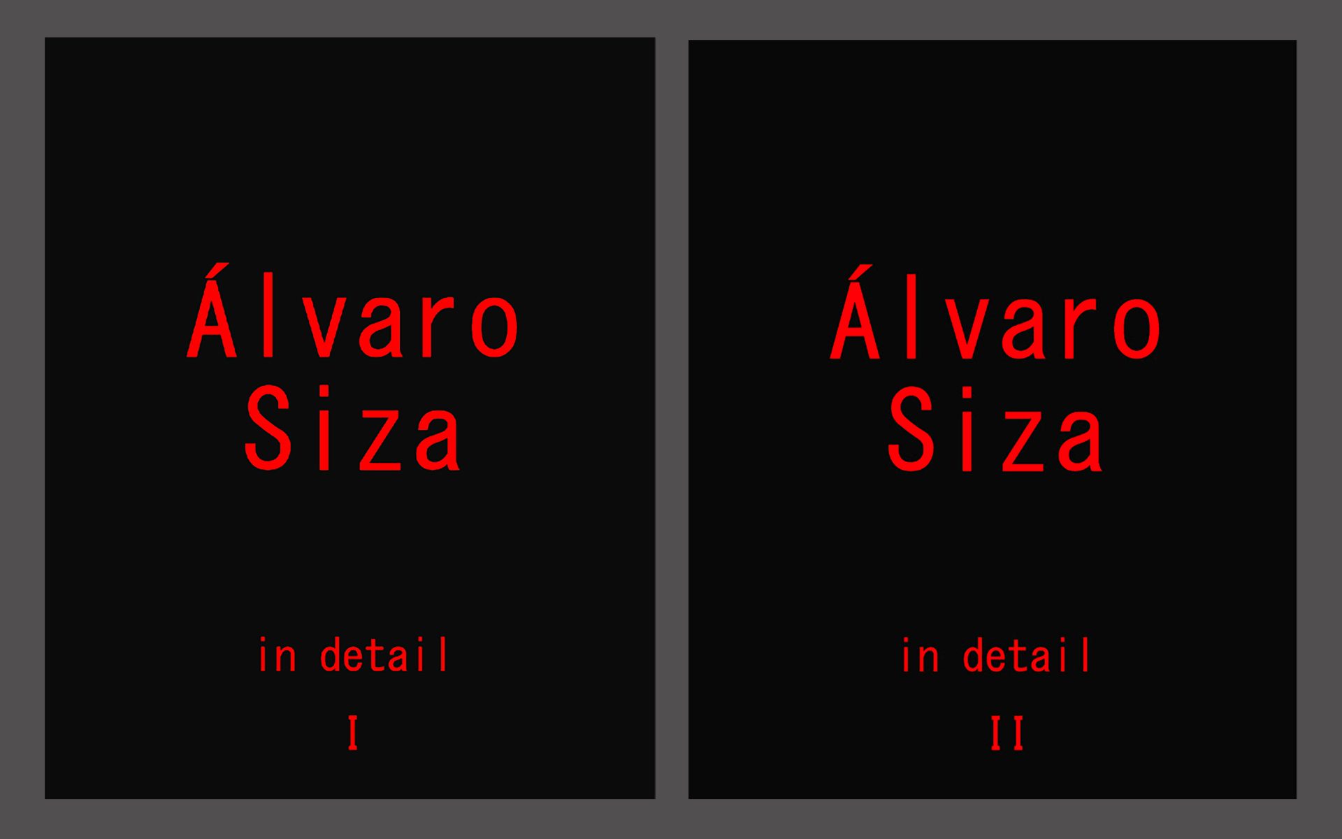 ÁLVARO SIZA IN DETAIL - 2 volumes (can be purchased separately